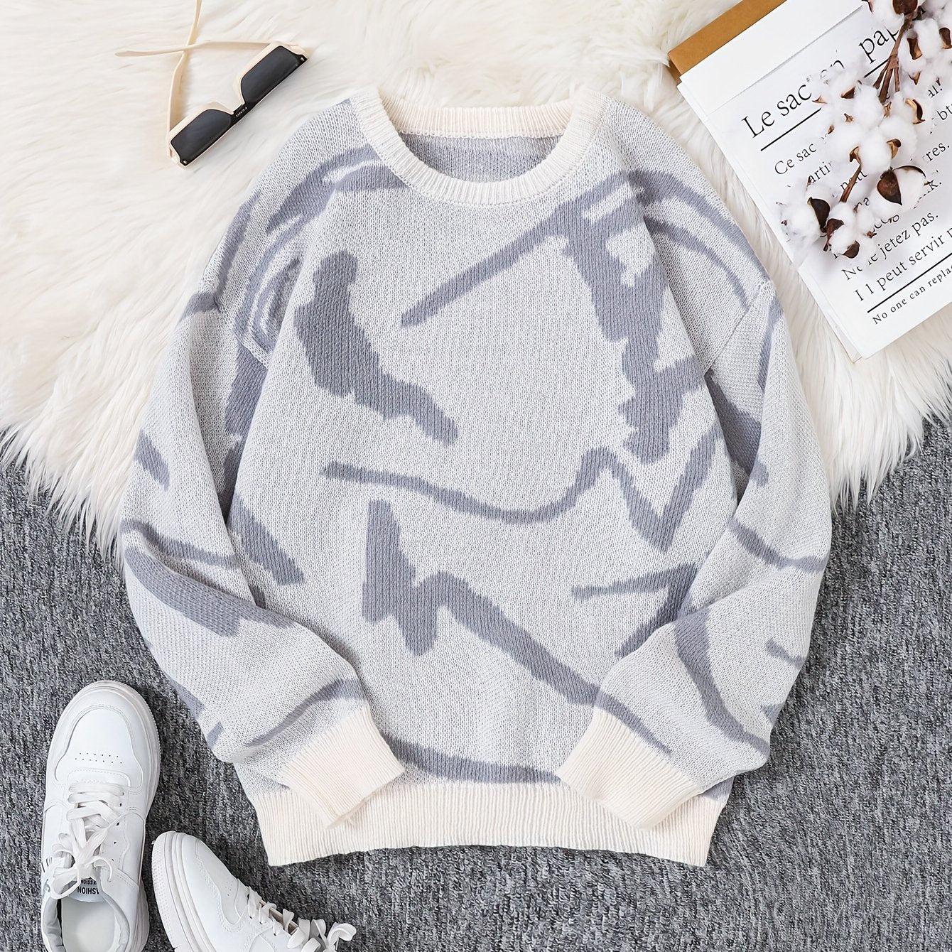 Levoire | Pull Homme Stylé Avec Impression Graffiti