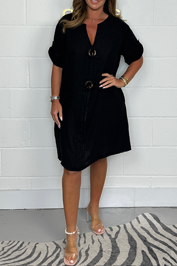 Levoire | Robe À Boutons Grande Taille Noir