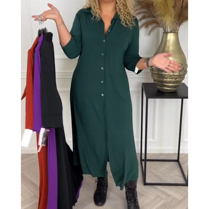 Levoire | Robe Chemise Simple Vert