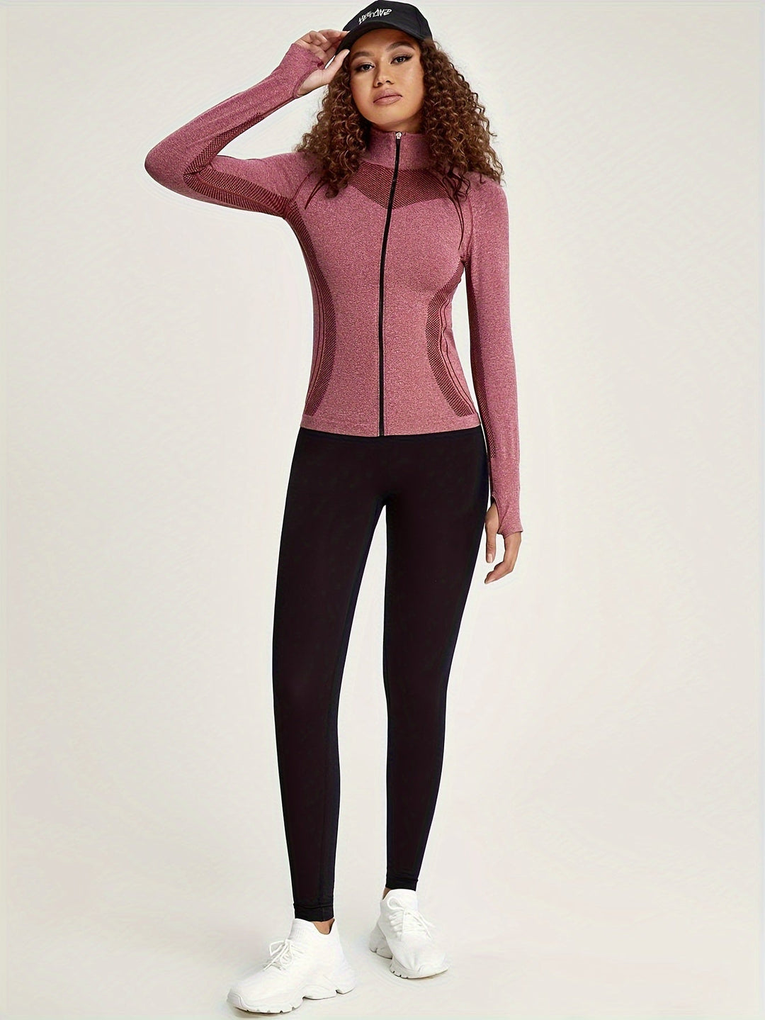 Levoire | Veste De Sport Pour Femmes À Manches Longues Et Décorations Rayées Bordeaux rouge
