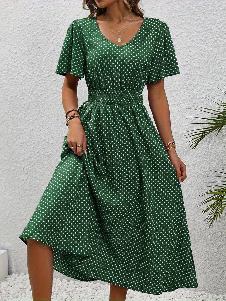 Levoire | Robe Courte À Manches Courtes À Imprimé Intégral Pour Le Printemps Et L'Été
