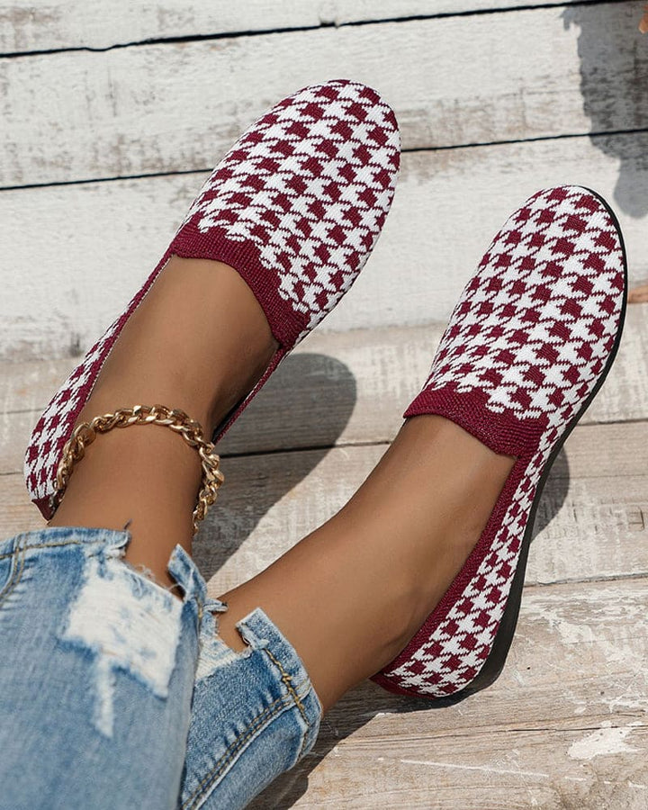Levoire | Chaussures En Tissu Doux À Carreaux