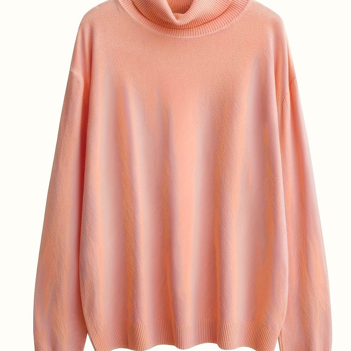Levoire | Simple Tricot Col Montant À Manches Longues pêche