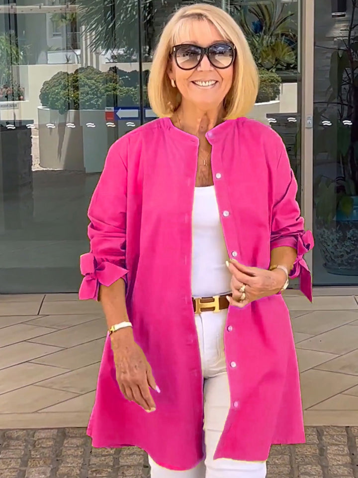 Levoire | Manteau long en coton Rosa-Rouge