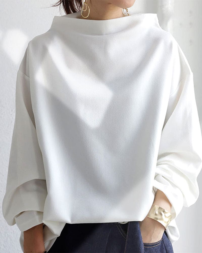 Levoire | Chemisier Femme Avec Coupe Lâche Et Manches Longues Blanc