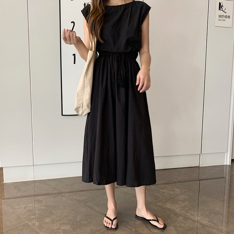 Levoire | Robe Midi Avec Franges Et Nœuds Noir