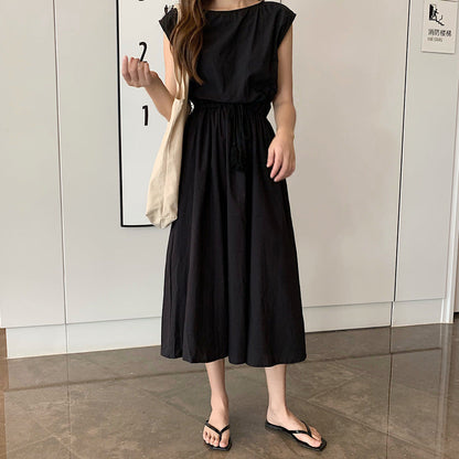 Levoire | Robe Midi Avec Franges Et Nœuds Noir