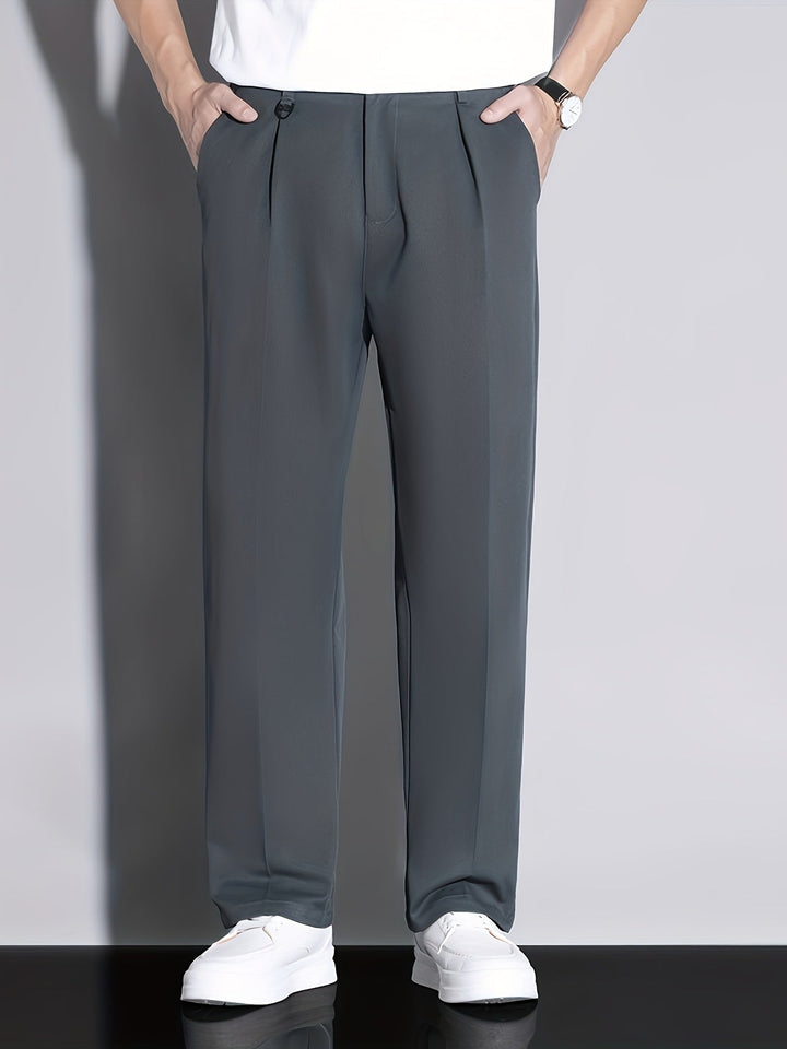 Levoire | Pantalons Pour Hommes Unicolores En Polyester, Tissu Non Extensible