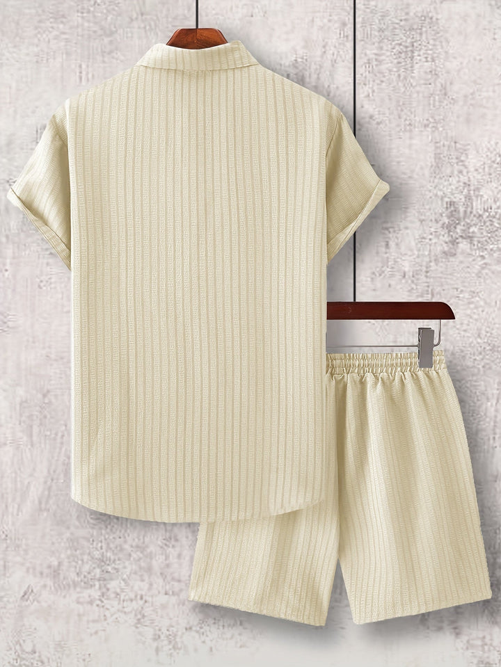 Levoire | Chemise Rayée À Revers Et Shorts Coordonnés