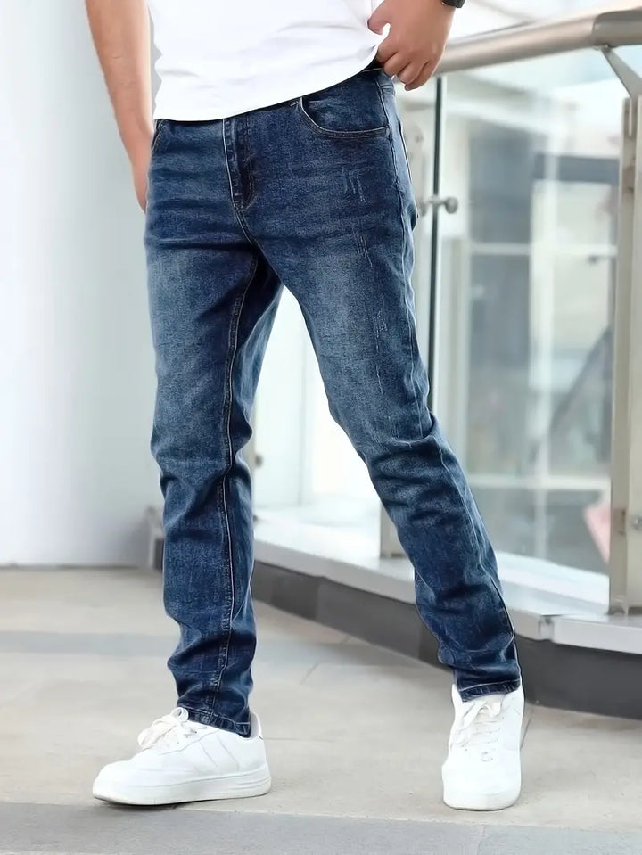 Levoire | Pantalons En Jean Décontractés Élégants Bleu profond
