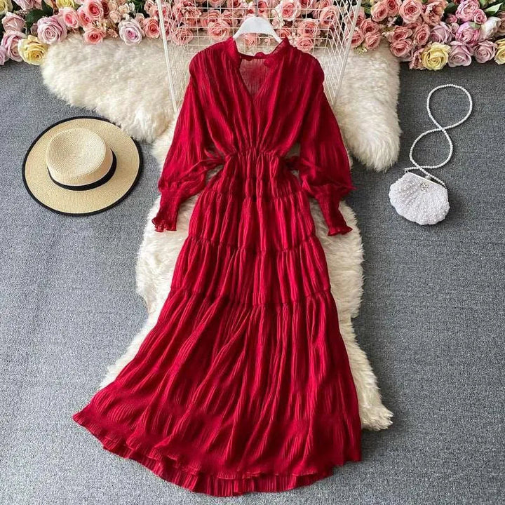 Levoire | Robe femme à ourlet large Rouge vin Taille moyenne