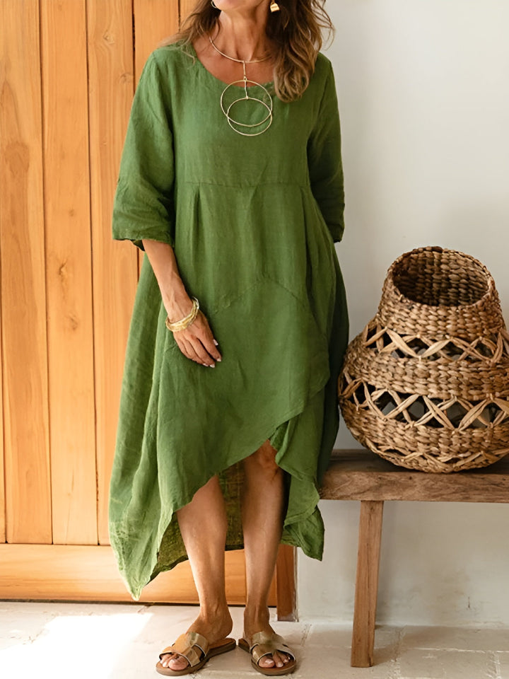 Levoire | Robe D'Automne Rétro Et Confortable Vert armée
