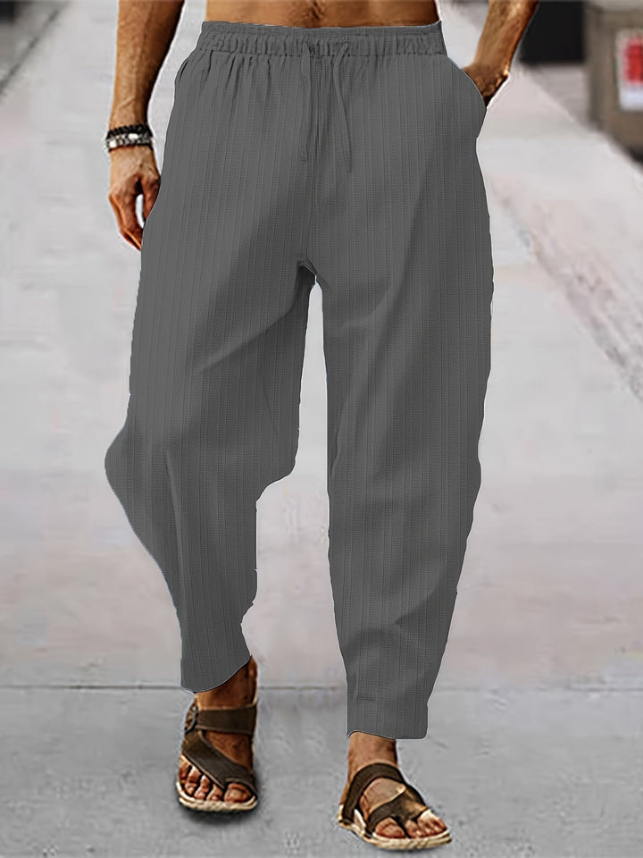 Levoire | Pantalons D'Été Décontractés Rayés Pour Hommes gris