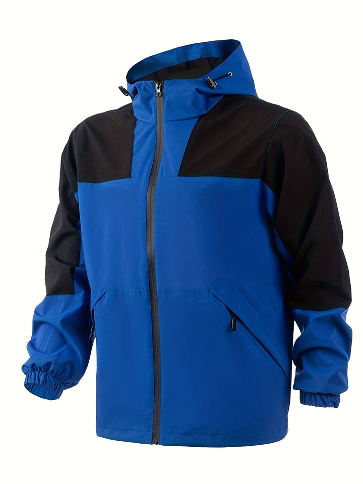 Levoire | Veste Légère Pour Homme Avec Capuche, Décontractée En Coloris Bloc Roi bleu