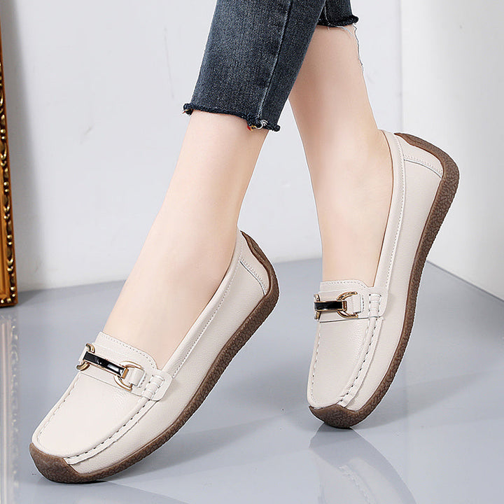 Levoire | Mocassins Plats Confortables Pour Femmes Avec Lacets Beige 38