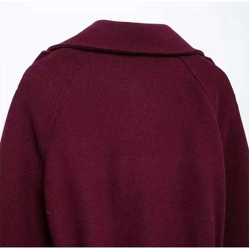 Levoire | Trench-Coat Élégant Couleur Bordeaux