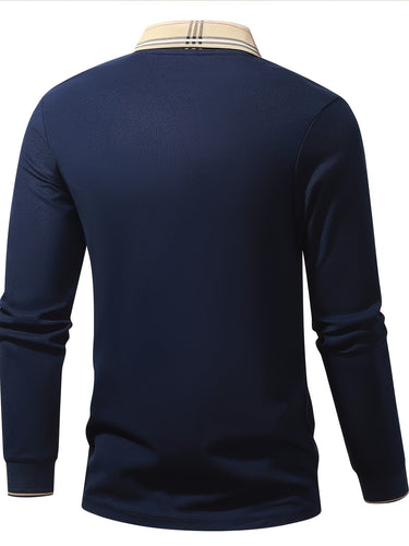 Levoire | Bleu/Noir À Carreaux Chemise Polo Homme