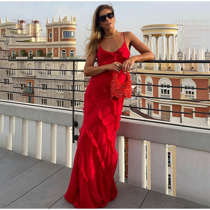 Levoire | Robe Longue Élégante Avec Volants
