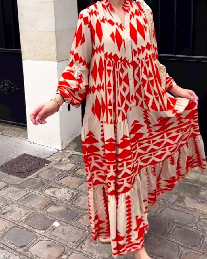 Levoire | Maxi-Robe Bohème Avec Boutons