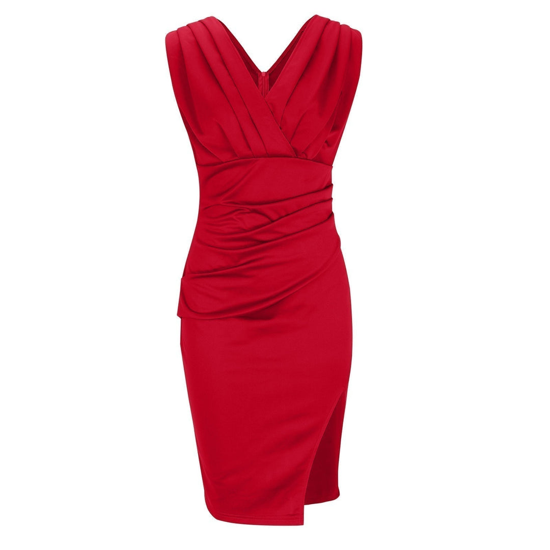 Levoire | V Neck Dress With Slit