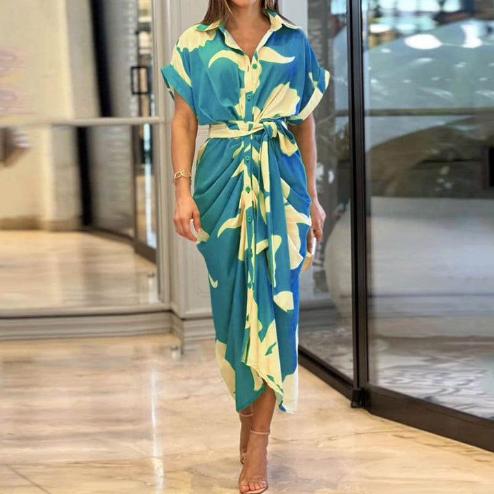 Levoire | Robe En Dentelle Imprimée Bleu