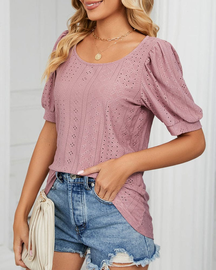 Levoire | T-Shirt En Une Couleur Uniforme Avec Manches Courtes