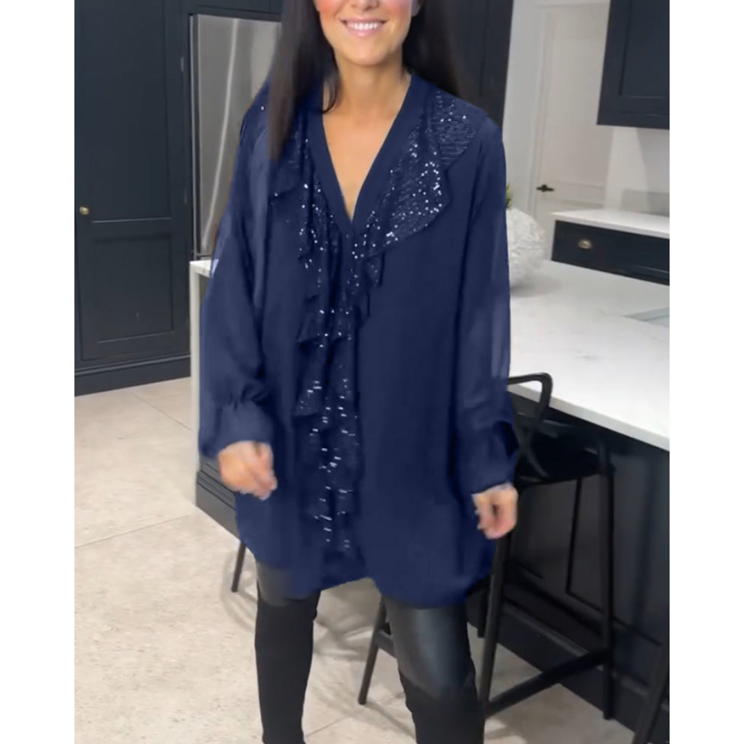 Levoire | Chemise à volants Bleu