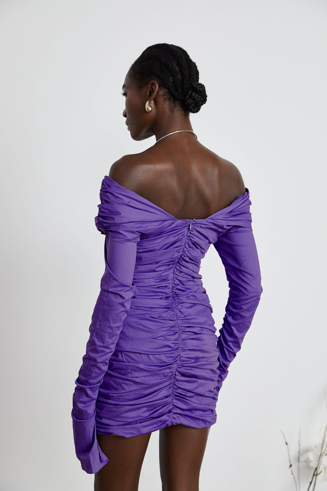 Levoire | Robe Mini À Épaules Dégagées Raffung
