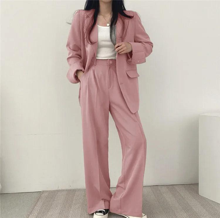 Levoire | Sur Mesure Blazer Et Pantalons Droits Set Pour Femmes
