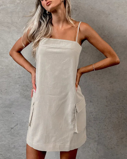 Levoire | Robe d'été avec poches Kaki