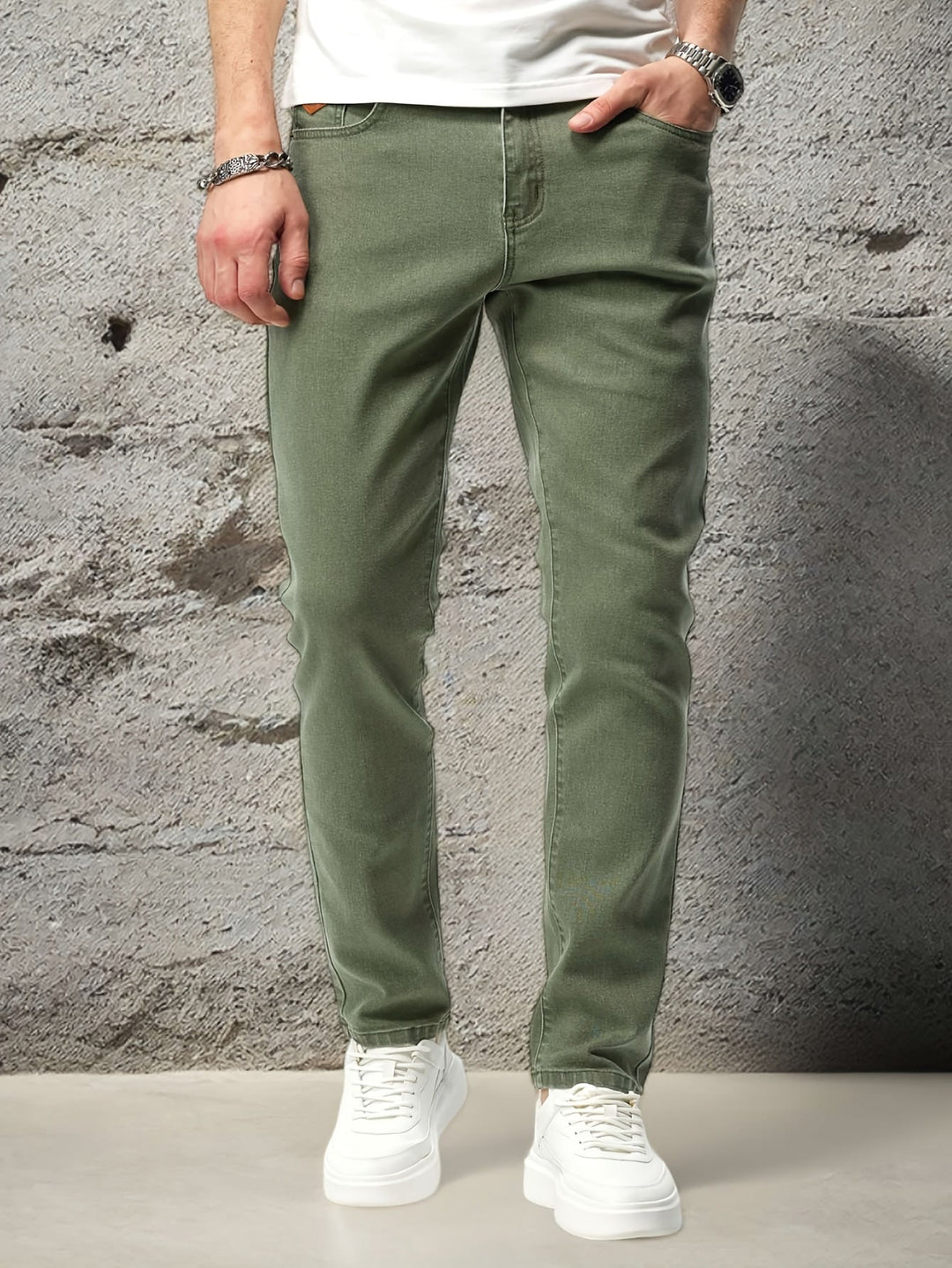 Levoire | Jeans Pour Hommes Simples À Coupe Droite
