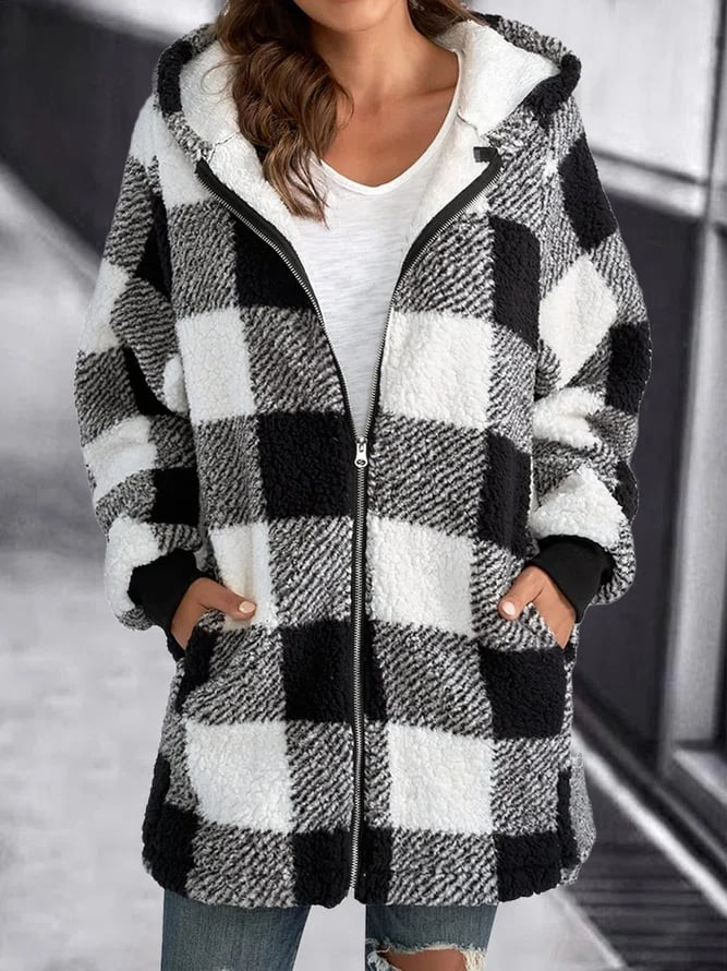 Levoire | Grande Taille Sweat À Capuche En Peluche Décontracté Veste Noir