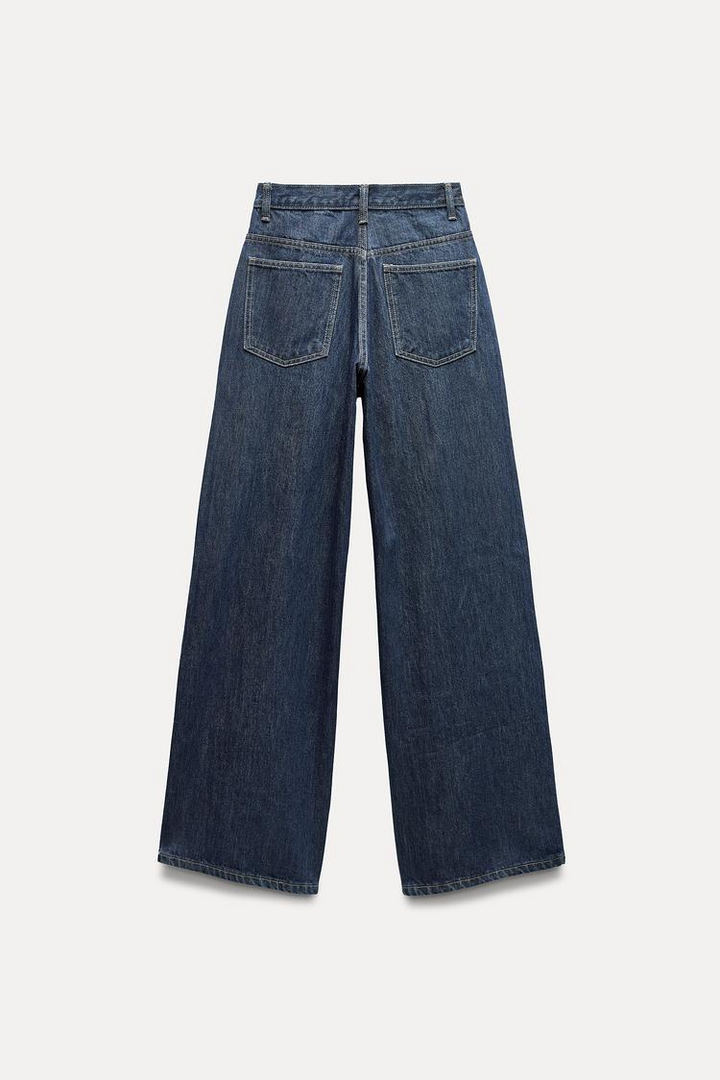 Levoire | Taille Haute Ample Forme Ajustée Crossover Bund Jeans