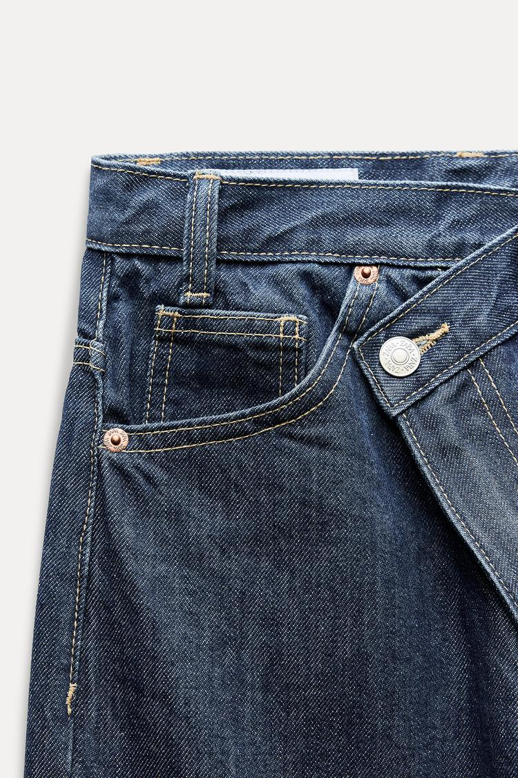 Levoire | Taille Haute Ample Forme Ajustée Crossover Bund Jeans