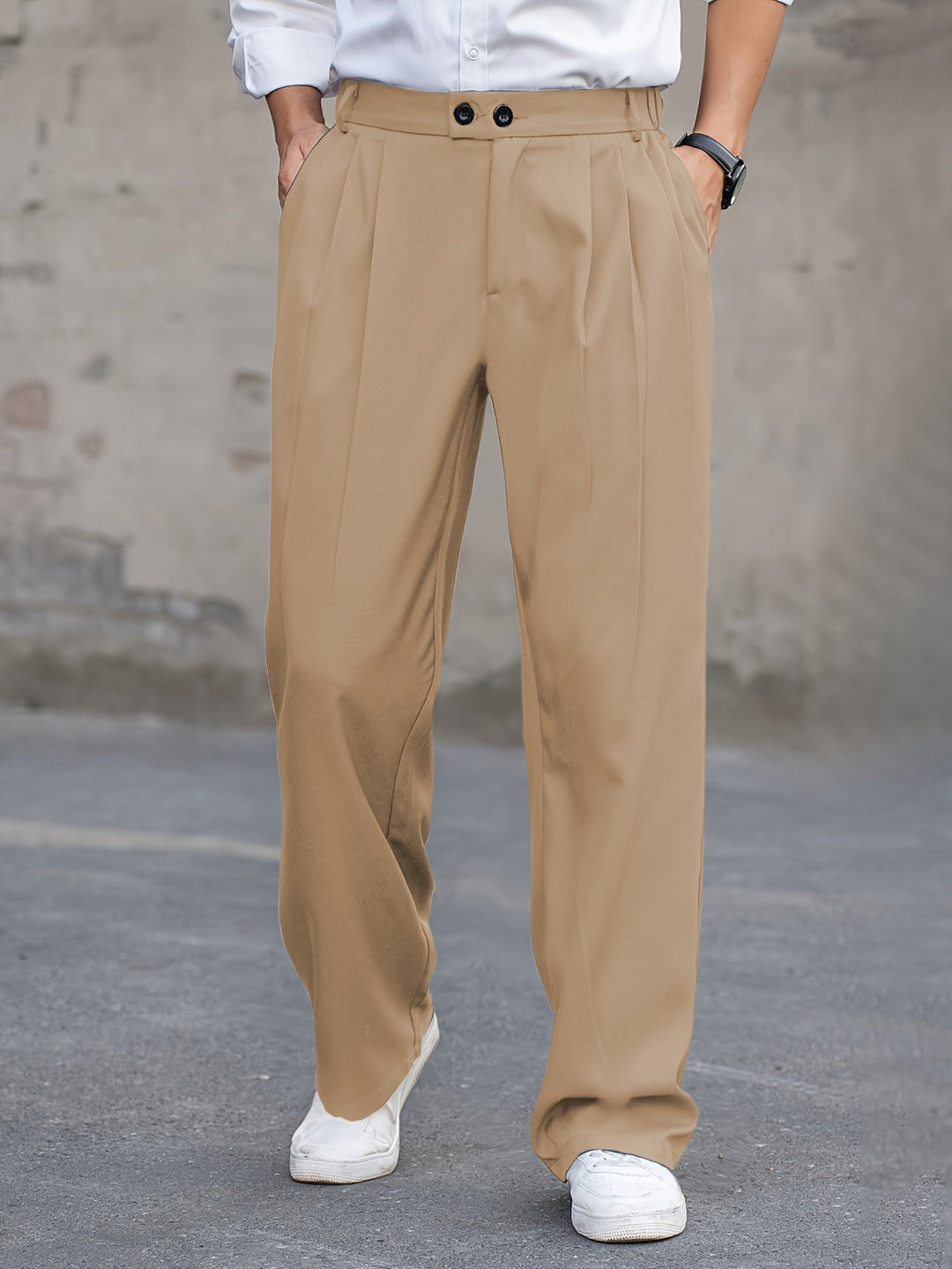 Levoire | Pantalons Noirs Rentot À Coupe Lâche Khaki