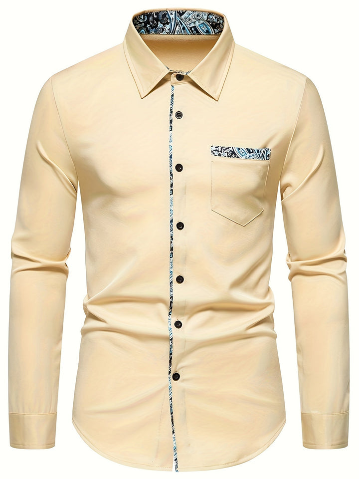 Levoire | Chemise À Col Pour Hommes À Motifs Paisley