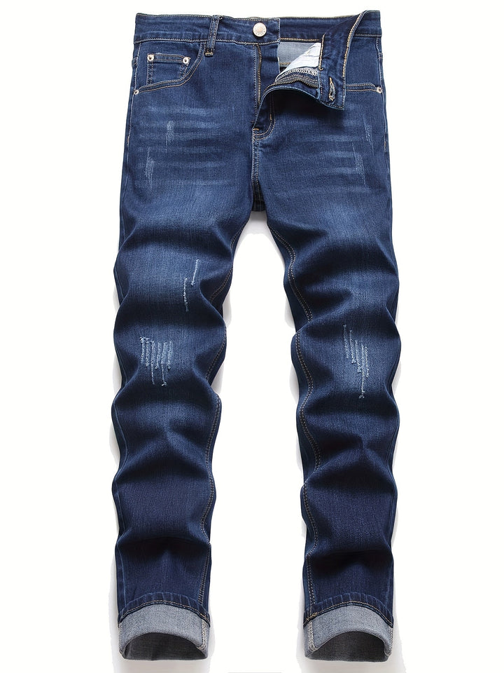 Levoire | Jeans Pour Hommes Avec Détails Déchirés Roi bleu