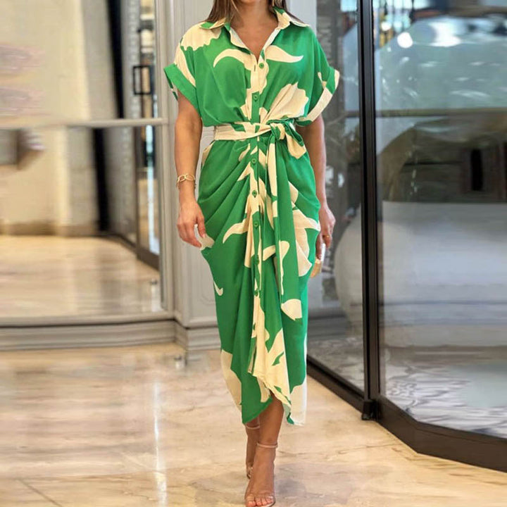 Levoire | Robe En Dentelle Imprimée Vert