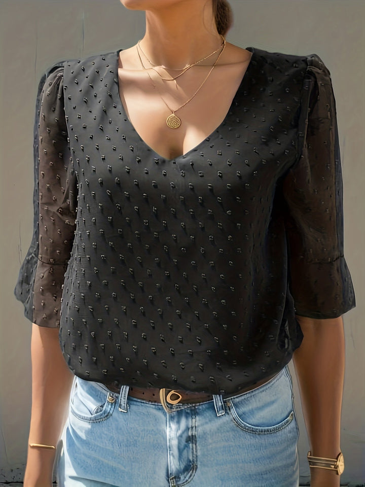 Levoire | Chemisier en mousseline de soie Noir