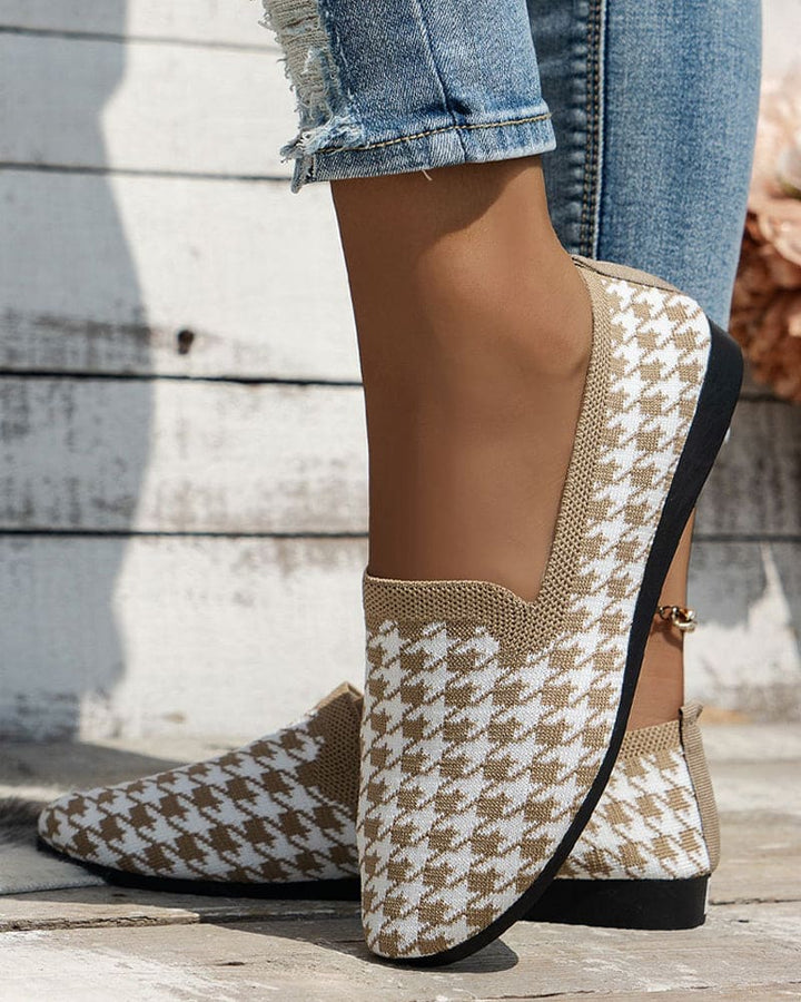 Levoire | Chaussures En Tissu Doux À Carreaux