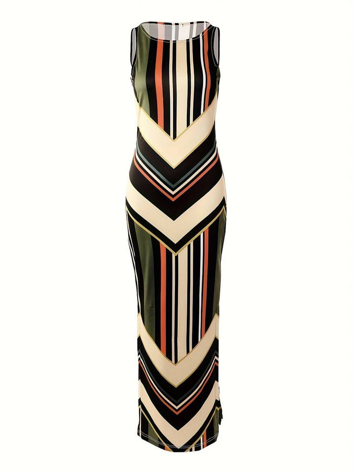 Levoire | Robe Maxi Sans Manches Avec Fente Latérale
