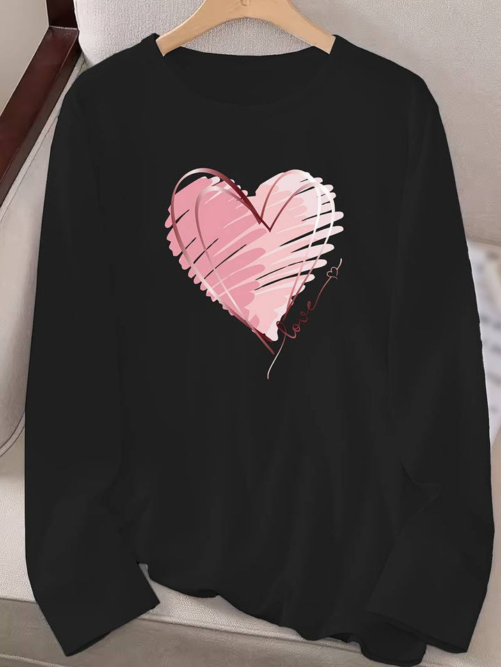 Levoire | T-shirt Manches Longues Imprimé Cœur et Amour