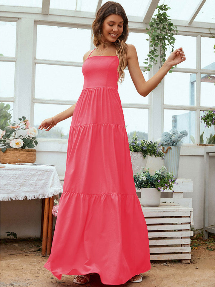 Levoire | Robe longue avec ceinture et dos nu Rosa
