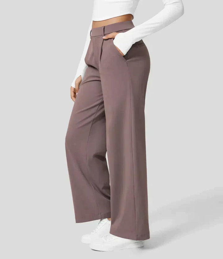 Levoire | Pantalon Palazzo Évasé Taille Haute Pour Femmes