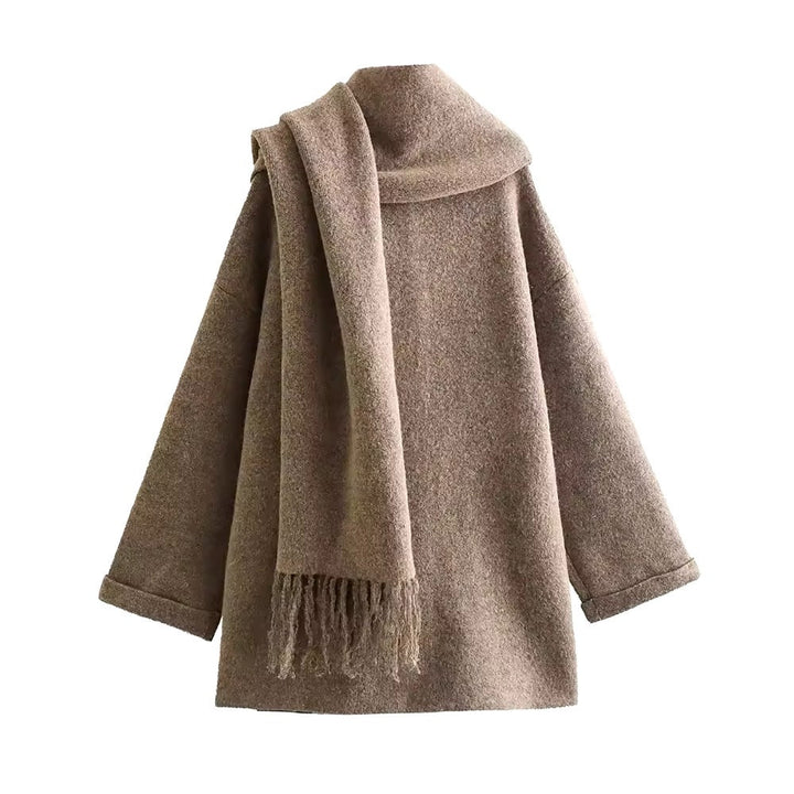 Levoire | Manteau Grande Taille Élégant Avec Écharpe
