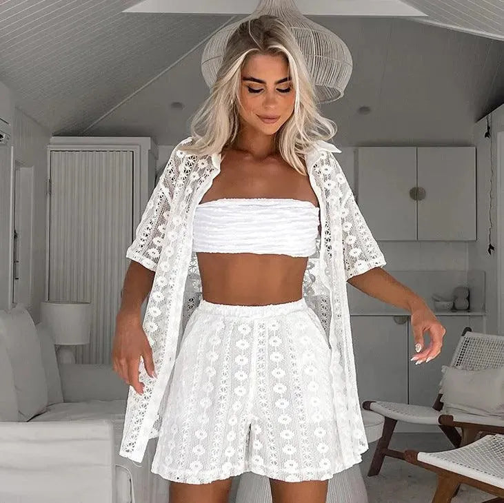 Levoire | Manches courtes combinaison chaude Blanc