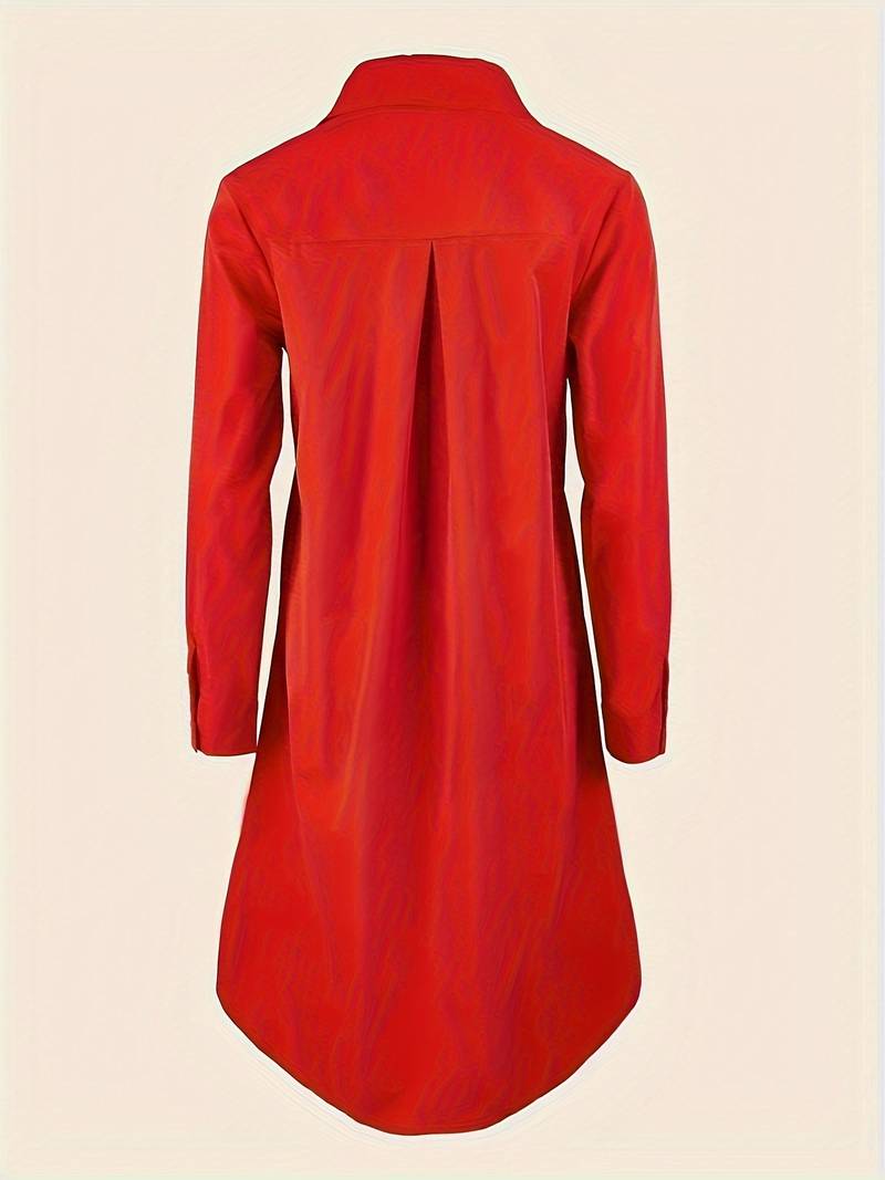 Levoire | Robe Chemise Unie À Boutons Simples