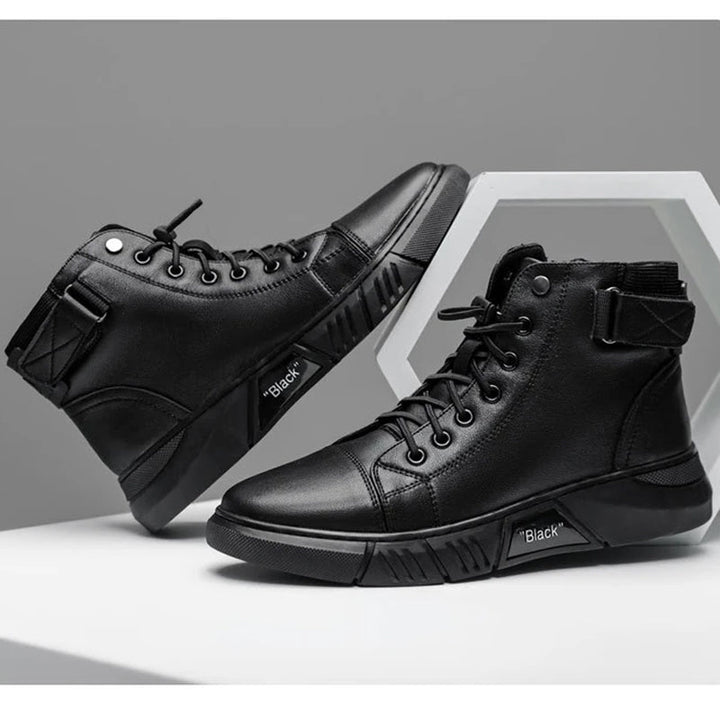 Levoire | Bottes en cuir noires et chaudes