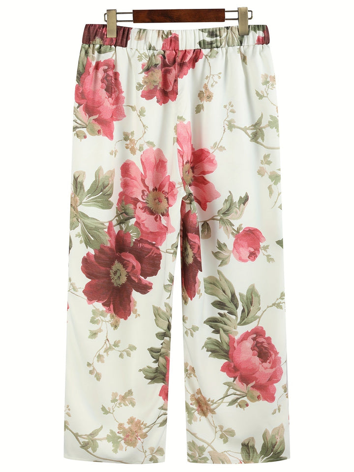 Levoire | Pantalon d'été pour femme avec motif floral
