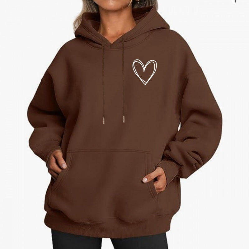 Levoire | Hoodie Décontracté À Manches Longues Marron